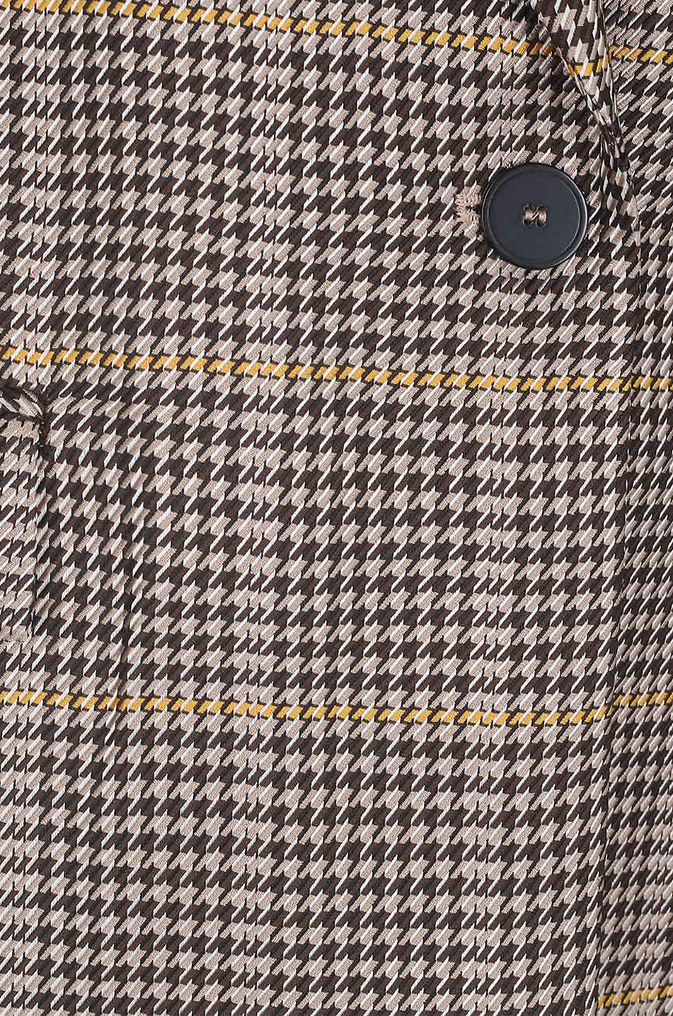 FORTE FORTE Karierter Blazer aus Viskose Damen BRAUN 3