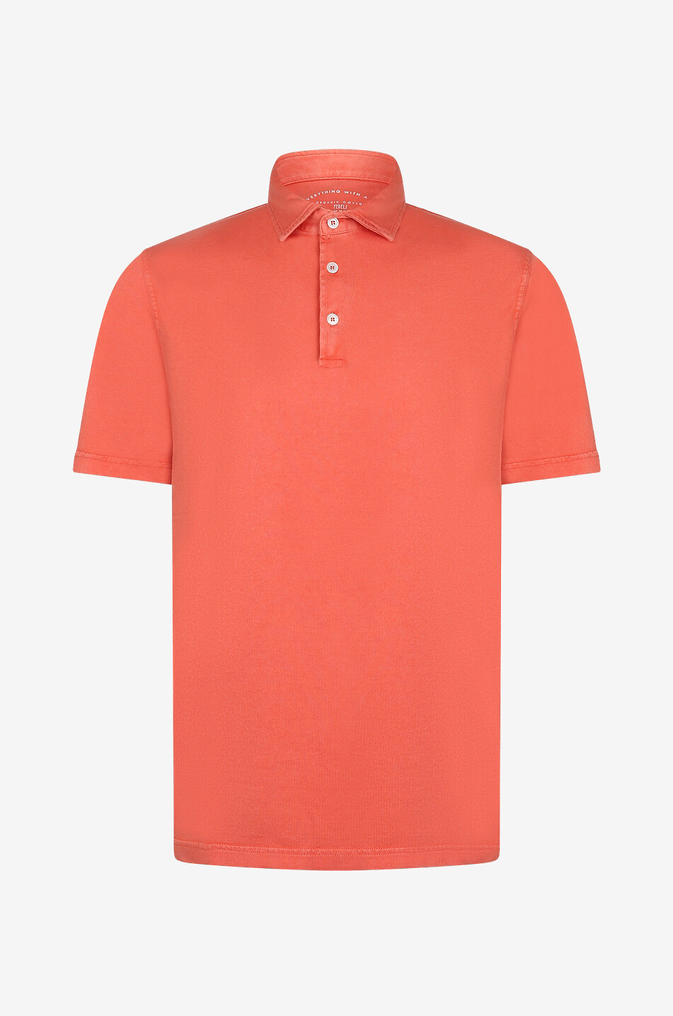 FEDELI Zero Giza M cotton short-sleeved polo shirt Men ORANGE 1
