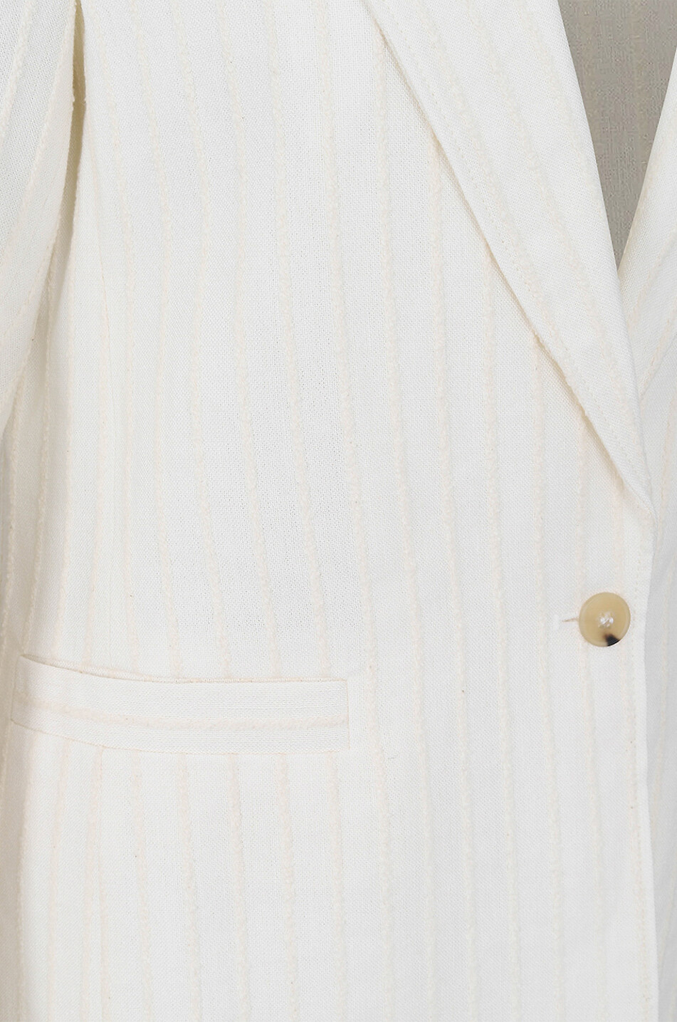 Blazer aus Baumwoll- und Leinenmix mit STreifen