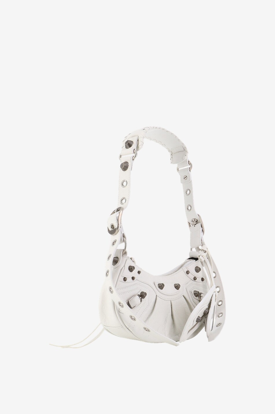 BALENCIAGA Handtasche aus Arenaleder Le Cagole XS Damen WEISS 2