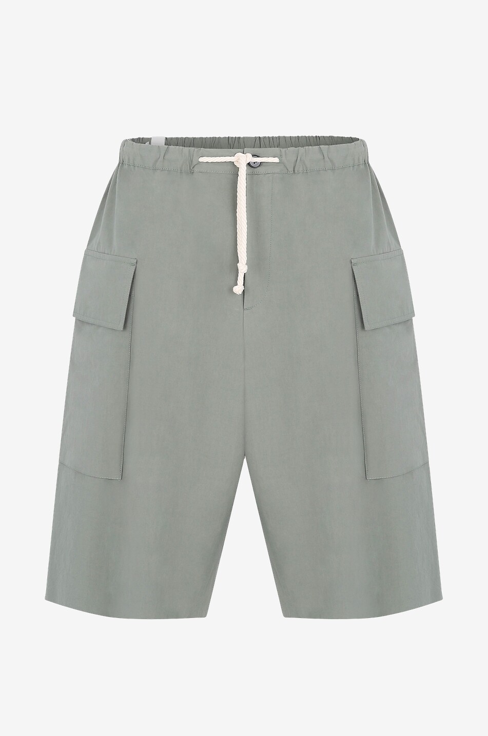 Organic cotton cargo bermuda shorts