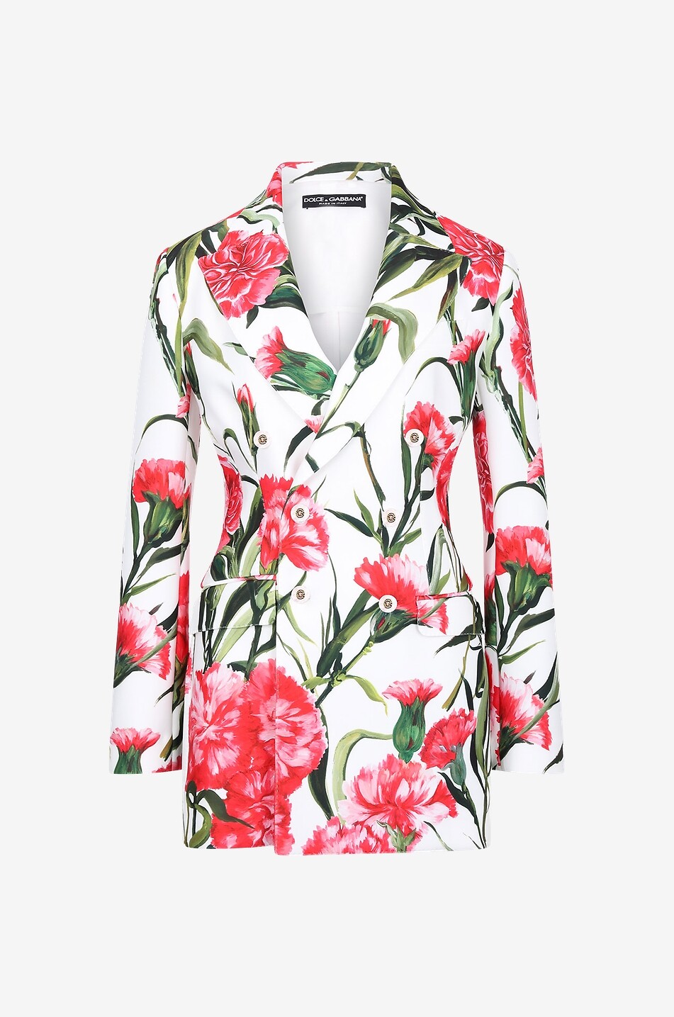 Blazer en jersey à boutonnage double imprimé Oeillets Turlington