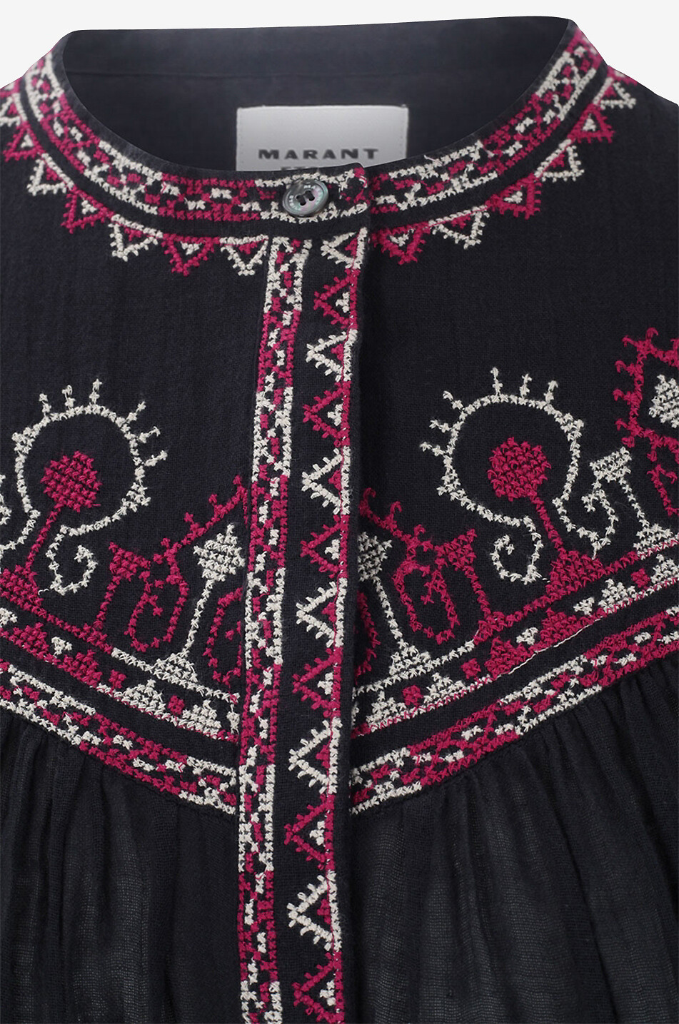 Blouse boxy en coton brodé Juline