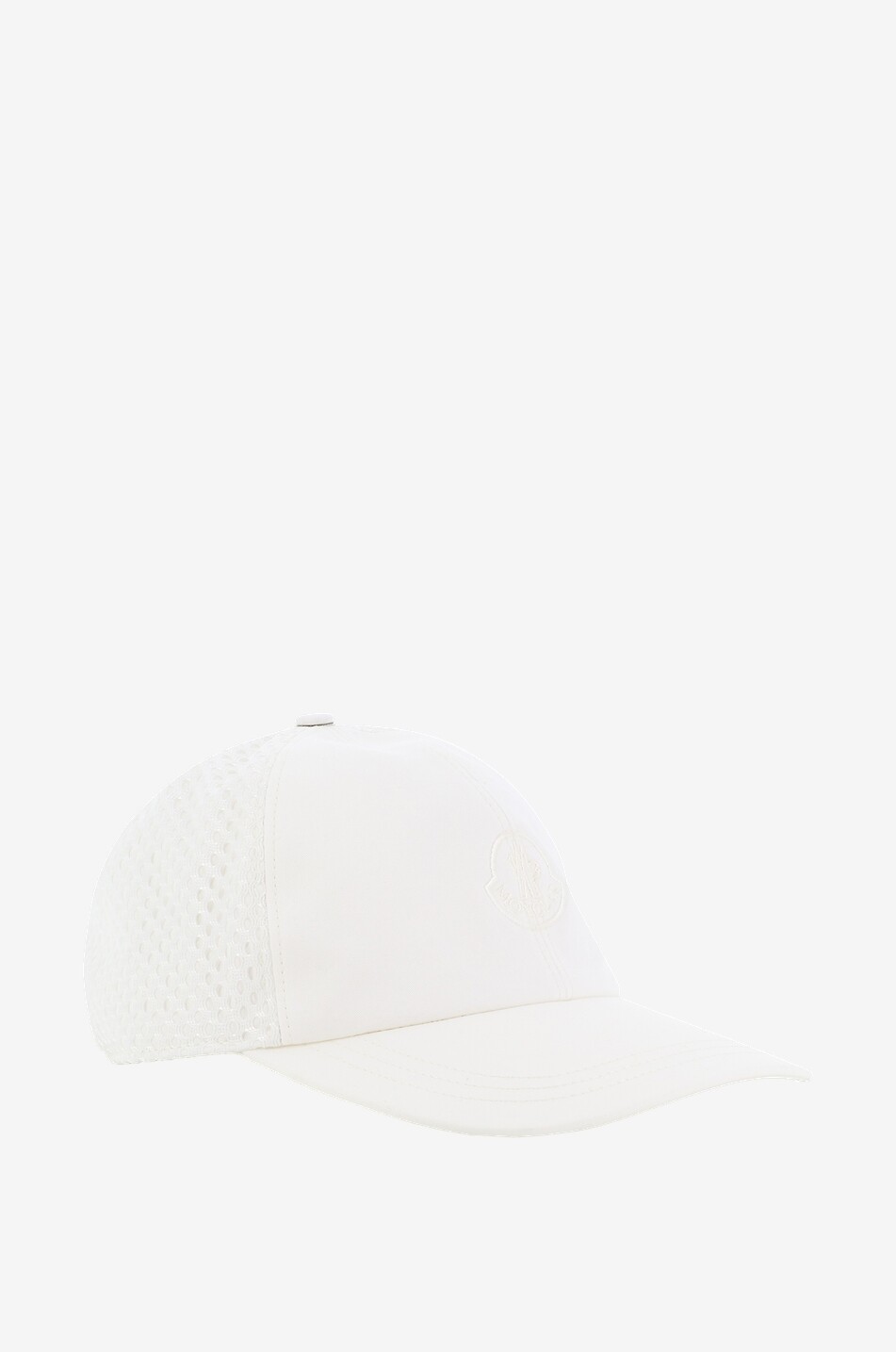 MONCLER Logo embroidered mesh and gabardine baseball cap Women EGGSHELL 2
