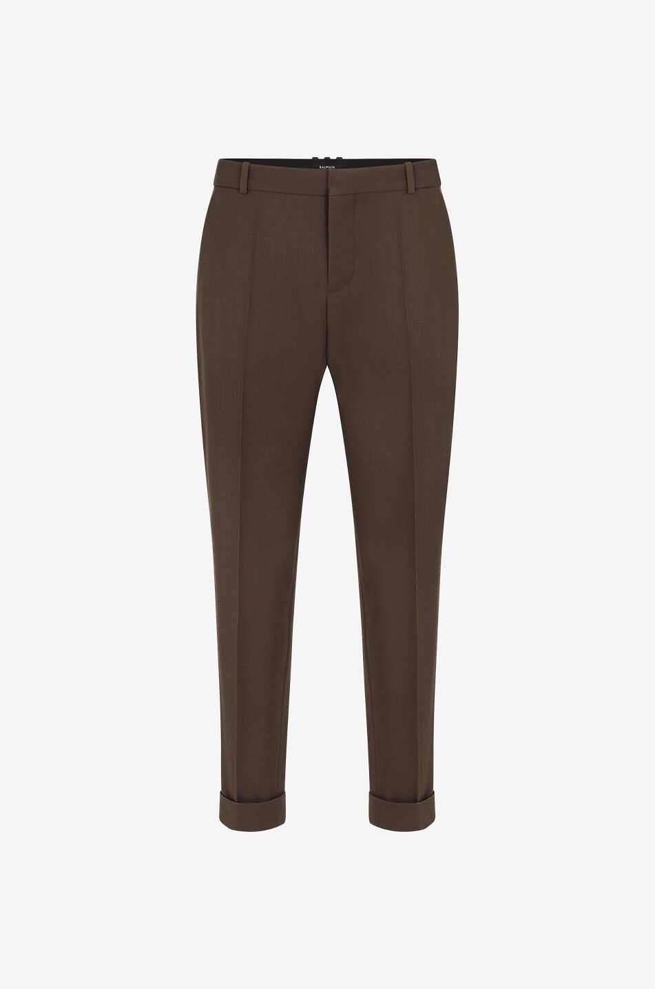 BALMAIN Slim-Fit-Hose aus Woll-Twill Herren BRAUN 1