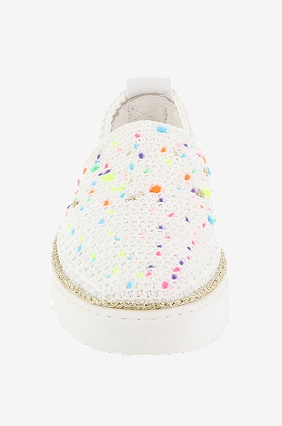 AMROSE Gold Sparkle crochet slip-on sneakers Women MULTI COLOURED 2 2