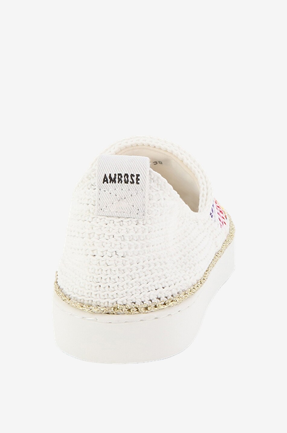 Sparkling Psychedelic crochet slip-on sneakers