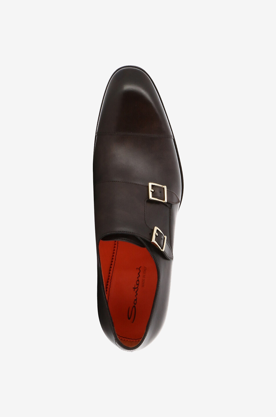 SANTONI Monkstrap-Schuhe aus Glattleder Herren MITTELBRAUN 5