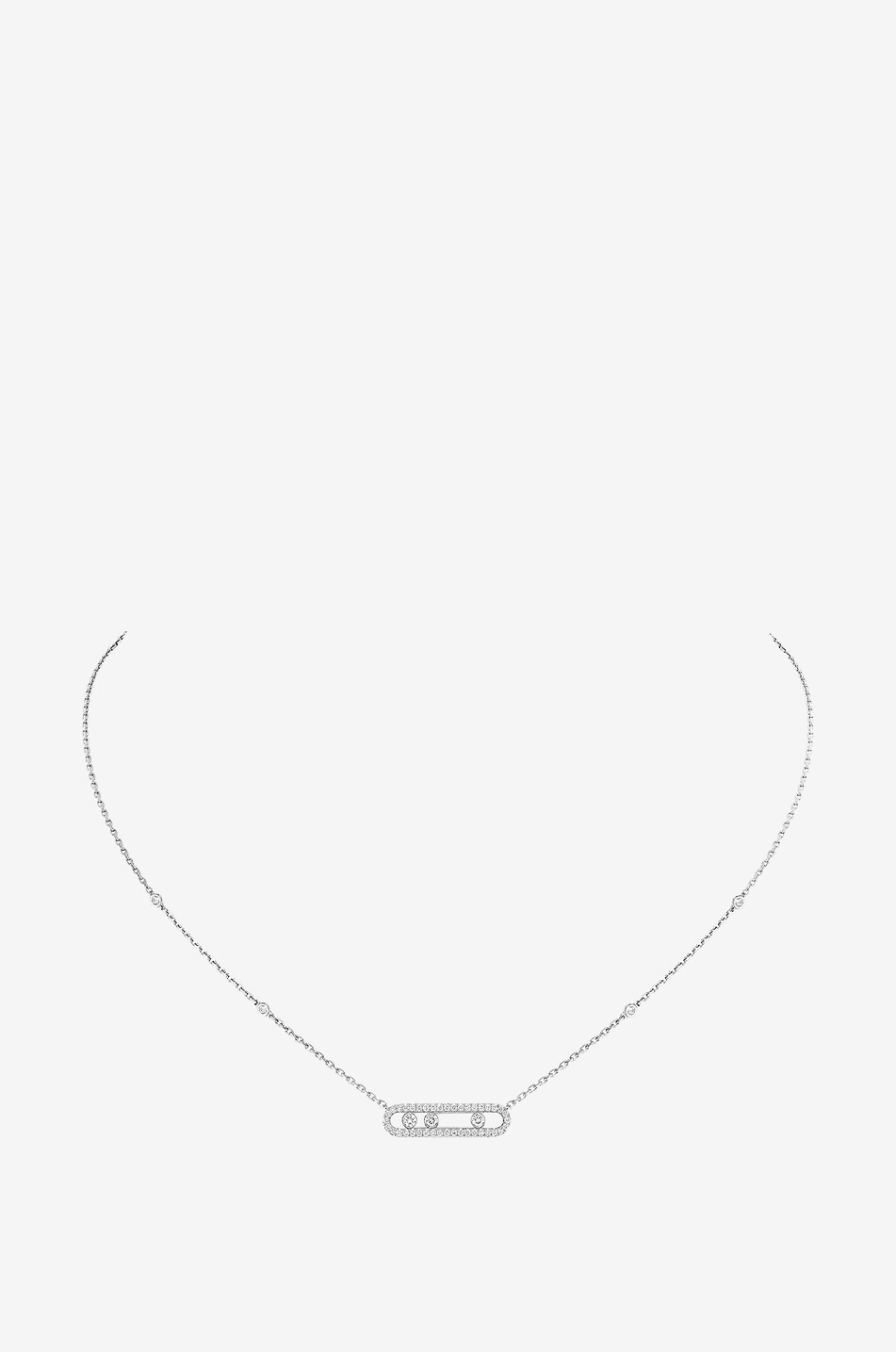 MESSIKA Collier en or blanc et diamants Baby Move Pavé Femme BLANC 2