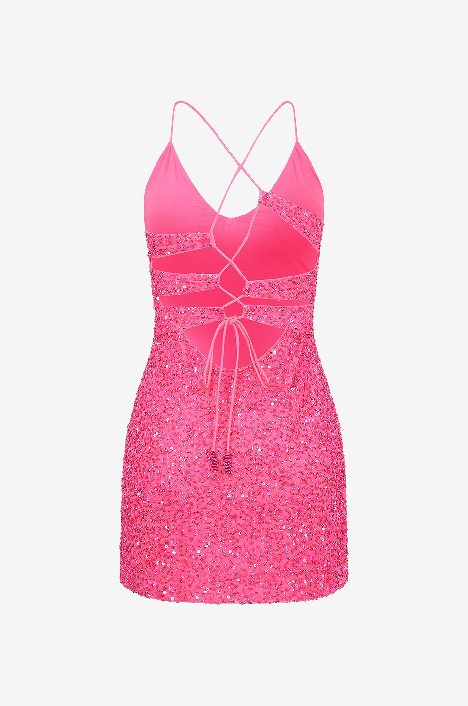 RETROFETE Mini robe moulante à sequins et découpes Astrid Femme ROSE FONCÉ 2