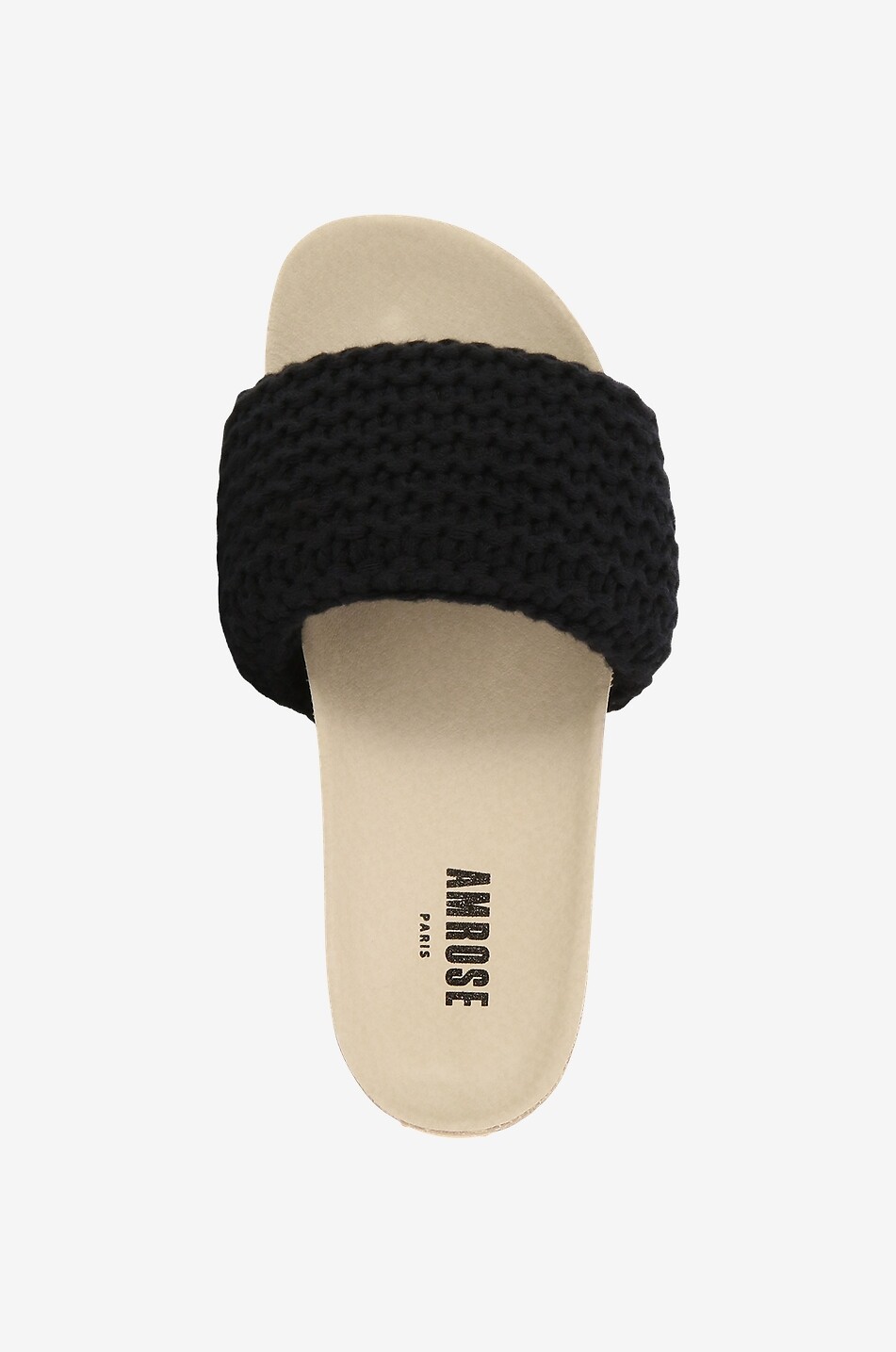 Mules plates en maille de coton et de laine Minimalist