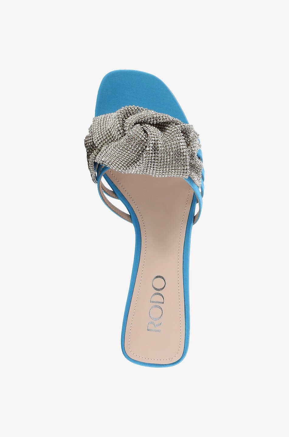 Mules plates en satin Anais