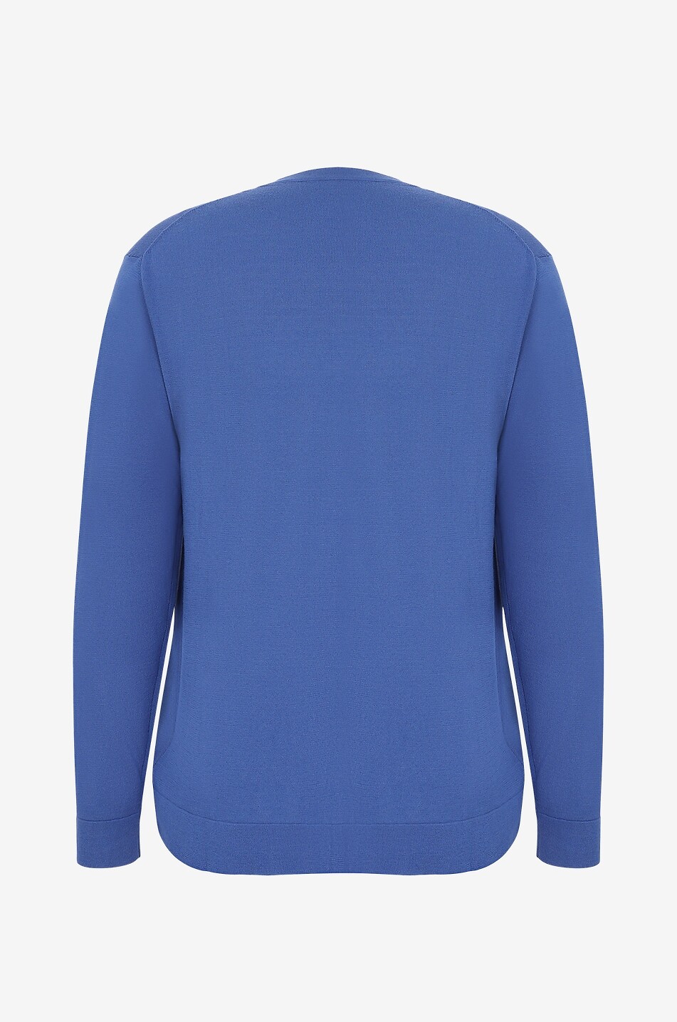 Cotton and silk round neck jumper