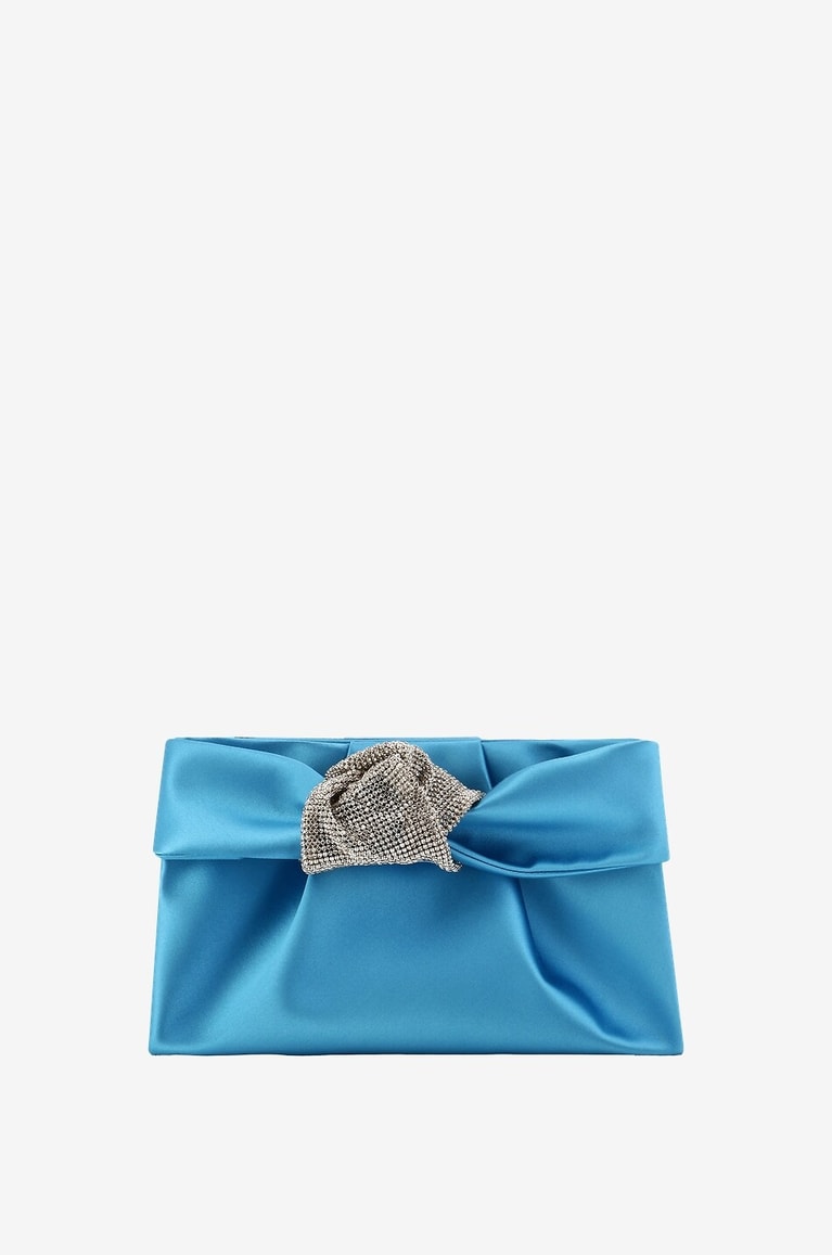 RODO Schultertasche aus Satin Asia Damen HELLBLAU 1