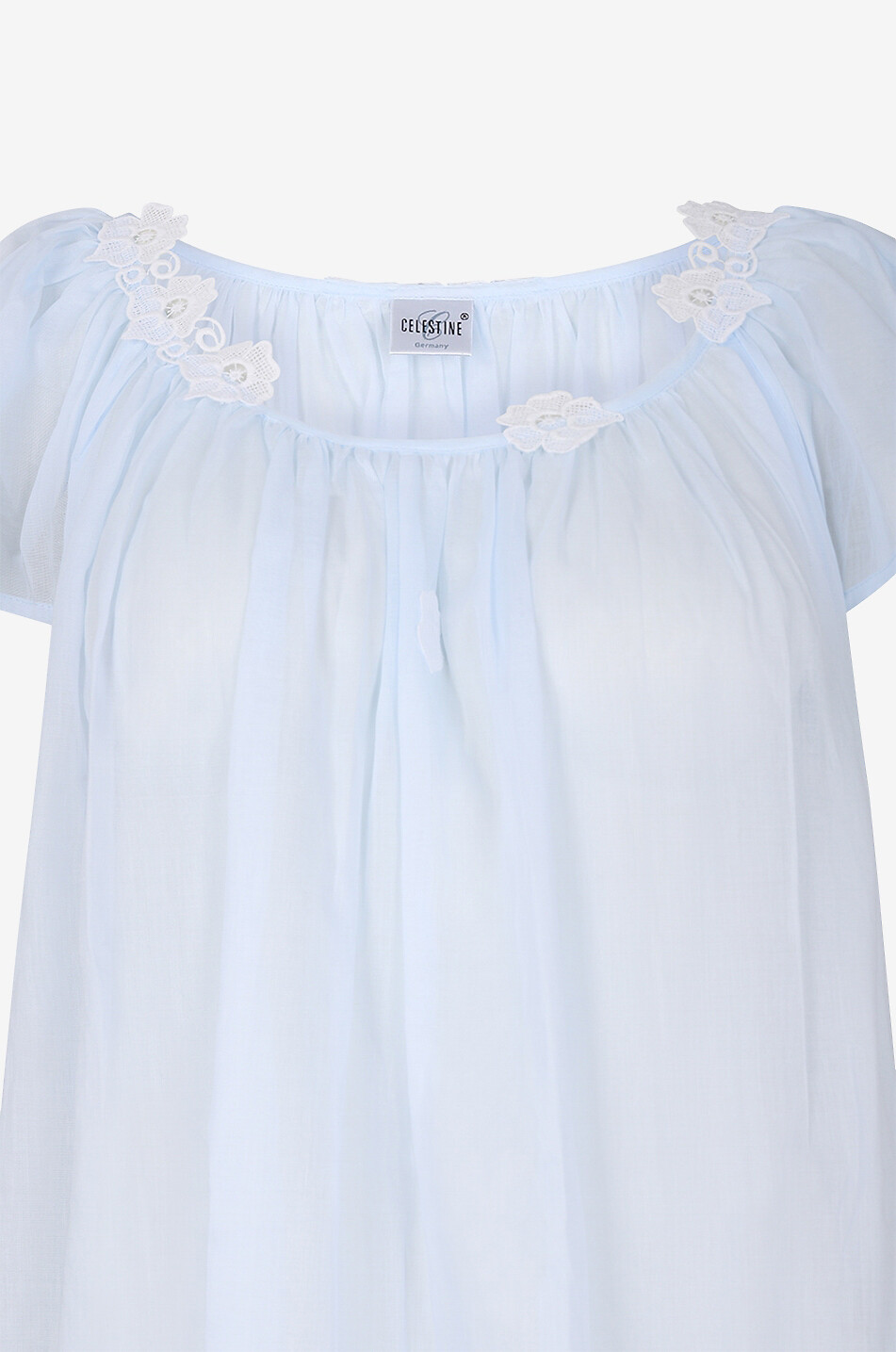 CELESTINE Chemise de nuit en coton Kiana Femme BLEU CLAIR 3
