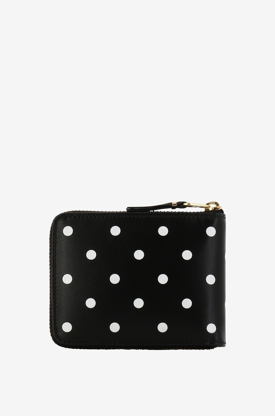COMME DES GARCONS PLAY Polka Dots compact leather zip-around wallet Women BLACK 2