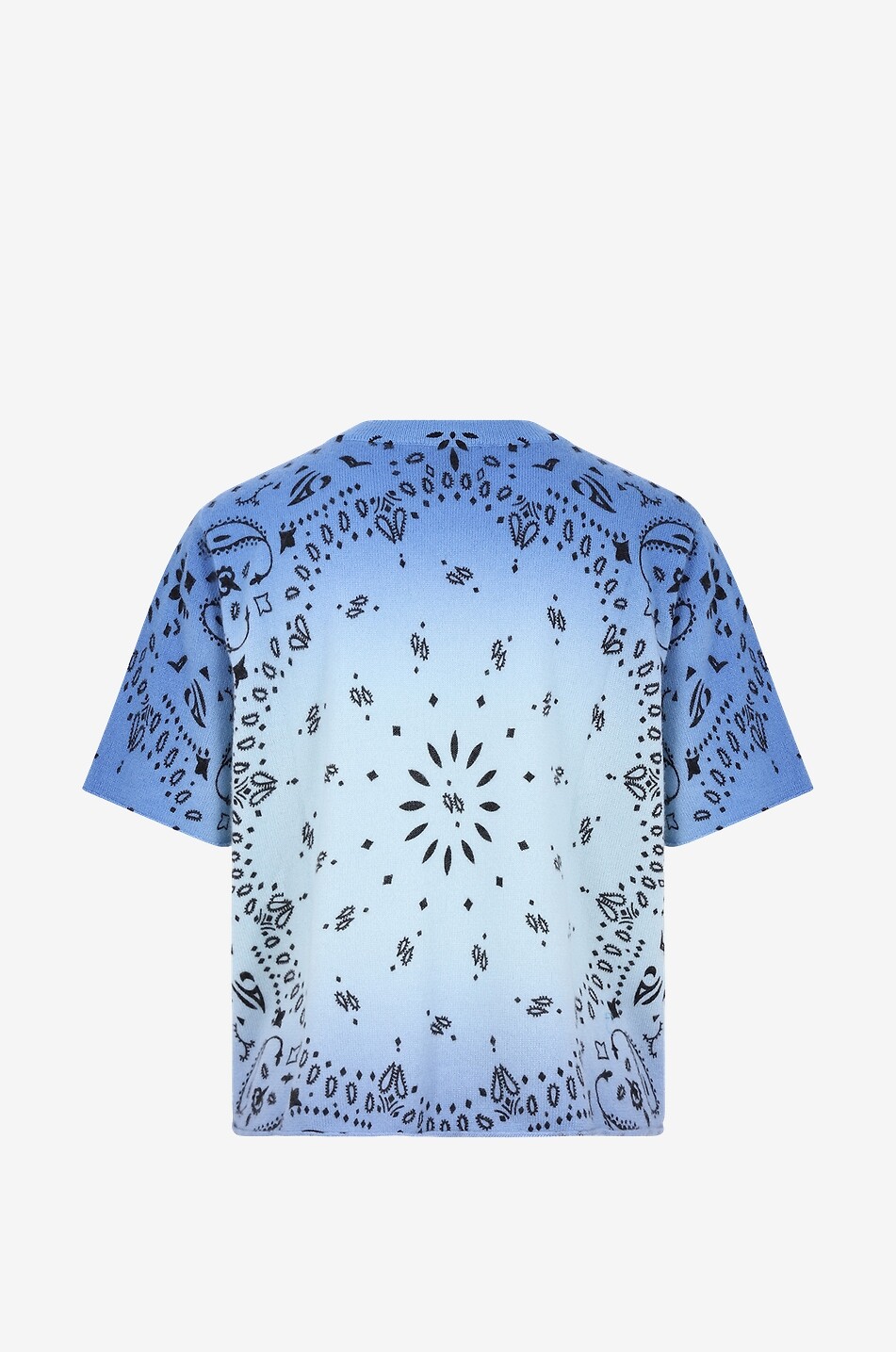 KUJTEN Kurzärmeliges T-Shirt aus Kaschmir Teo Damen MITTELBLAU 2
