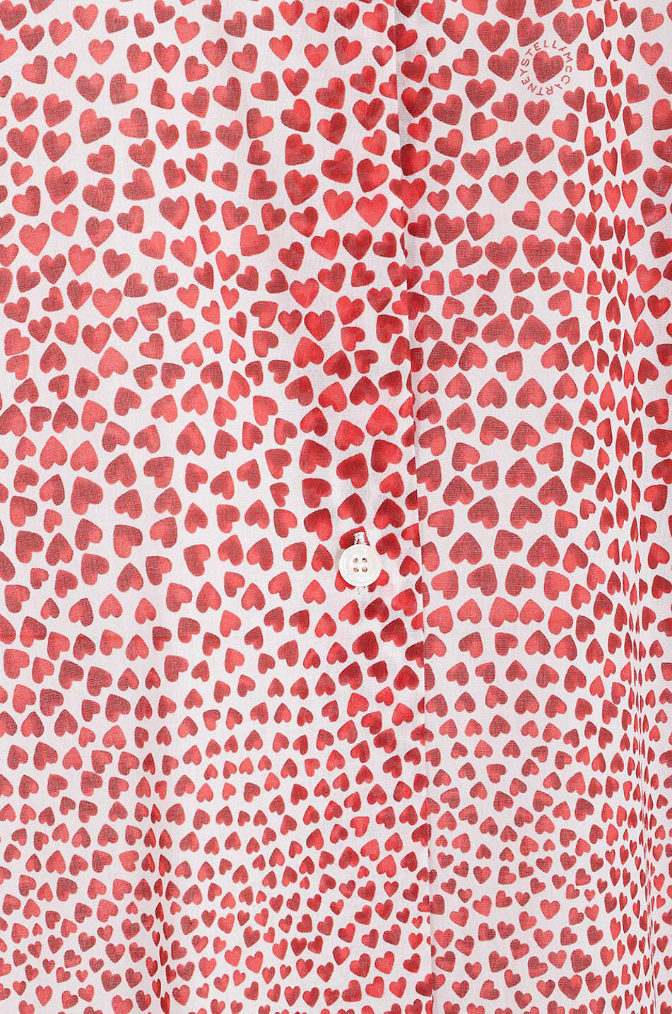 Kurzarmhemd aus Musselin mit Print Hearts