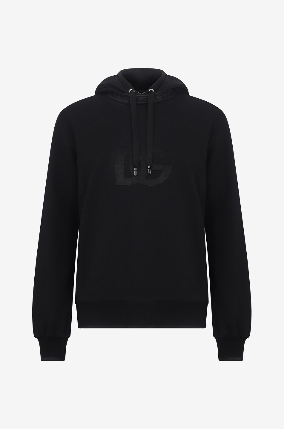 Sweat-shirt à capuche brodé DG