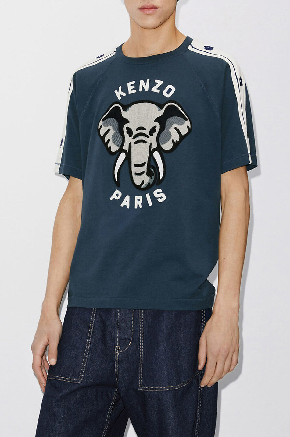 KENZO T-shirt à manches courtes en coton Elephant Homme BLEU 3