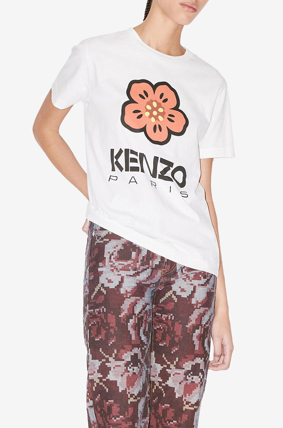 KENZO T-Shirt en coton Boke Flower Femme BLANC 3