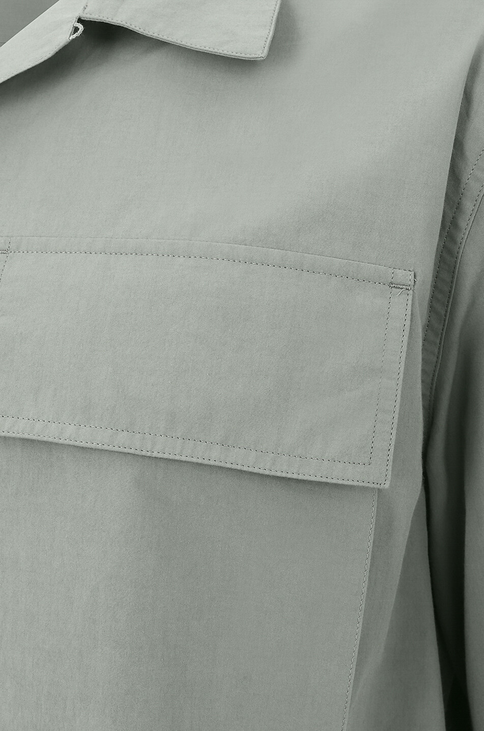 JIL SANDER Kurzarm-Hemd aus Baumwollpopeline Herren KHAKI 3