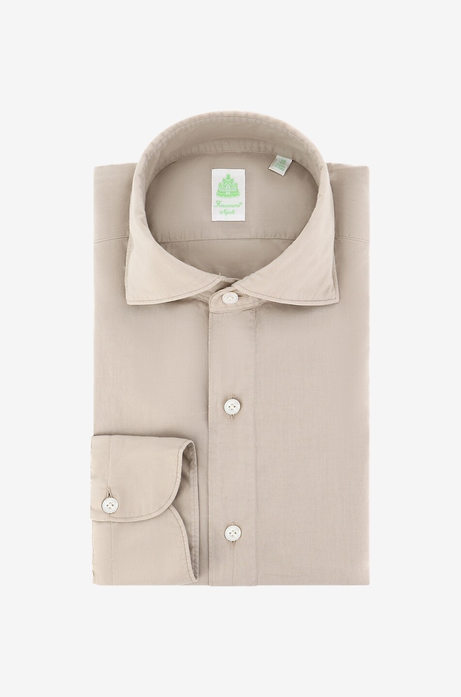 FINAMORE Edoardo cotton long-sleeved shirt Men BROWN 1