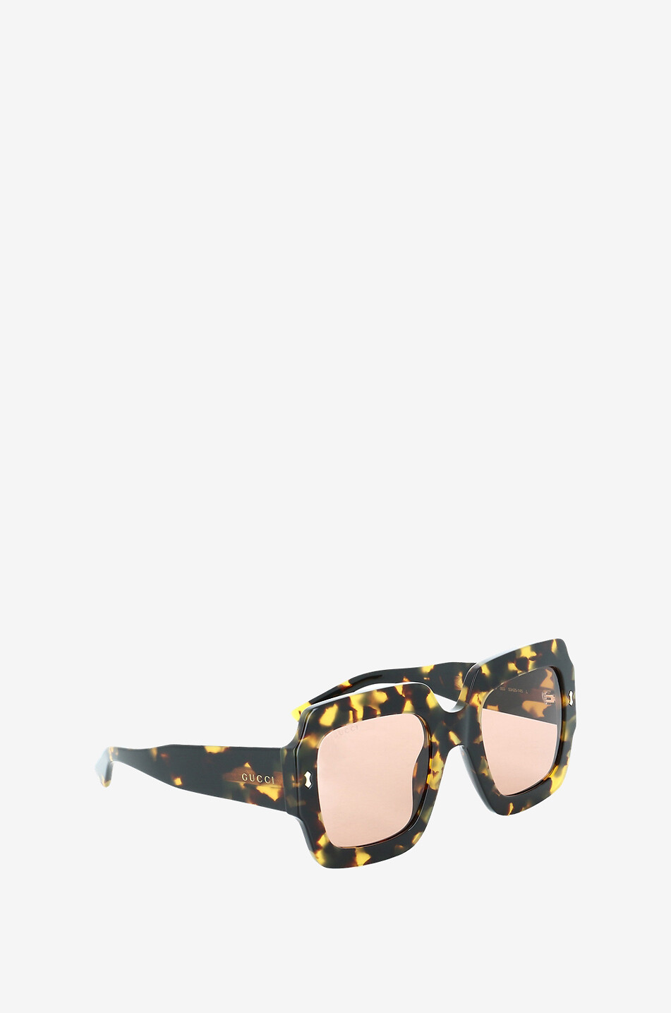 GUCCI Dicke quadratische Sonnenbrille Damen BRAUN 2