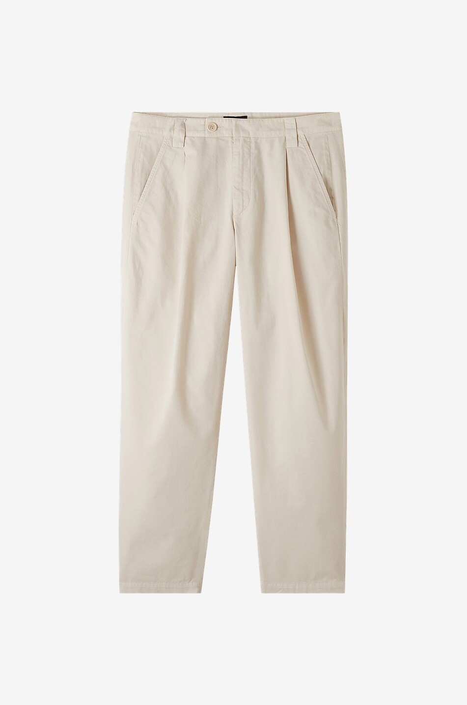 Verkürzte Bundfalten-Chinohose Renato