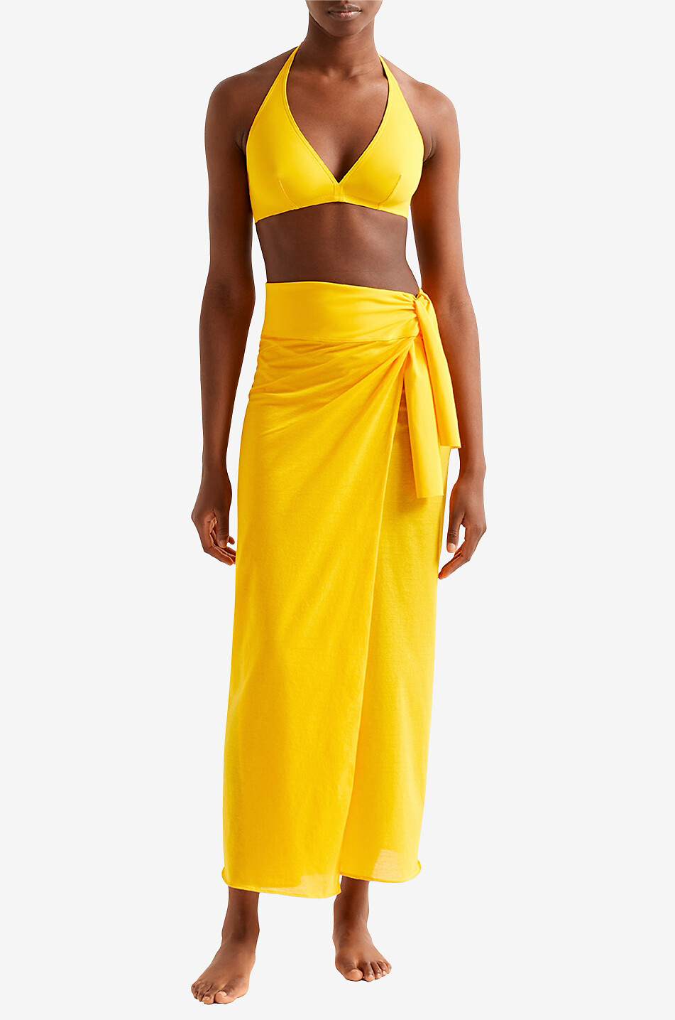 ERES Peplum long jersey sarong Women YELLOW 2