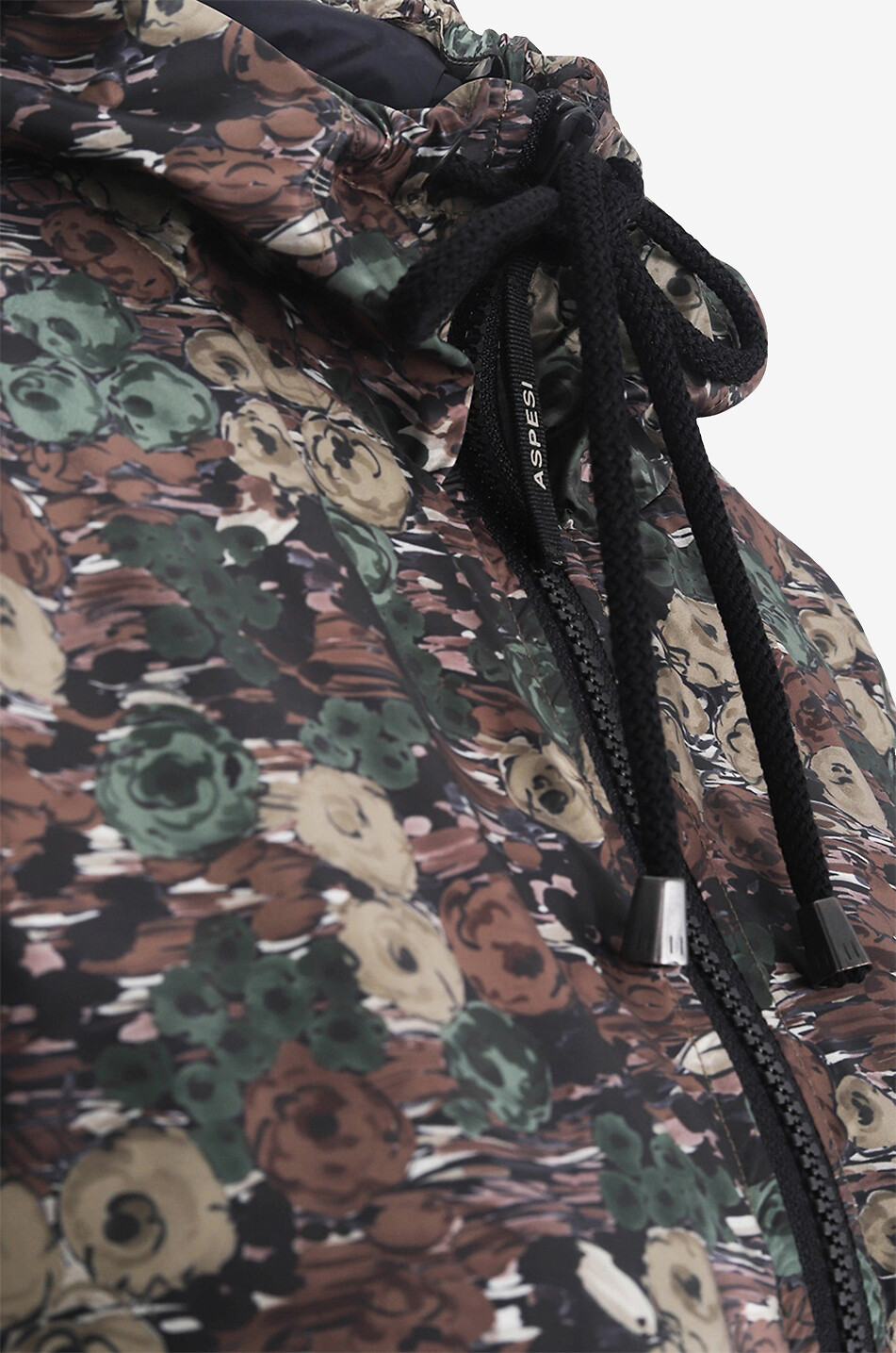 ASPESI Geblümter Nylon-Parka mit Kapuze Damen BUNT 3