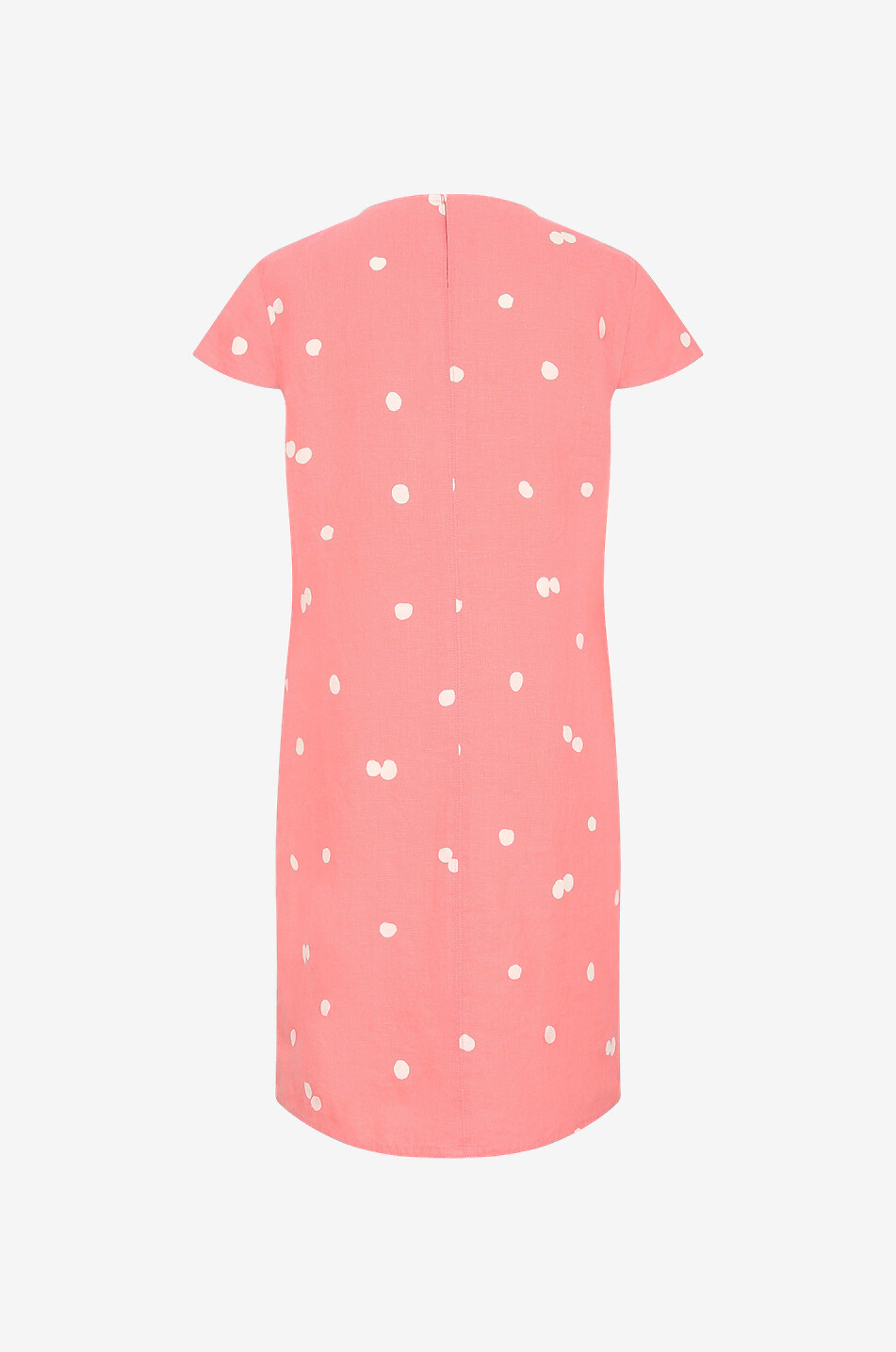 Robe courte en lin à pois