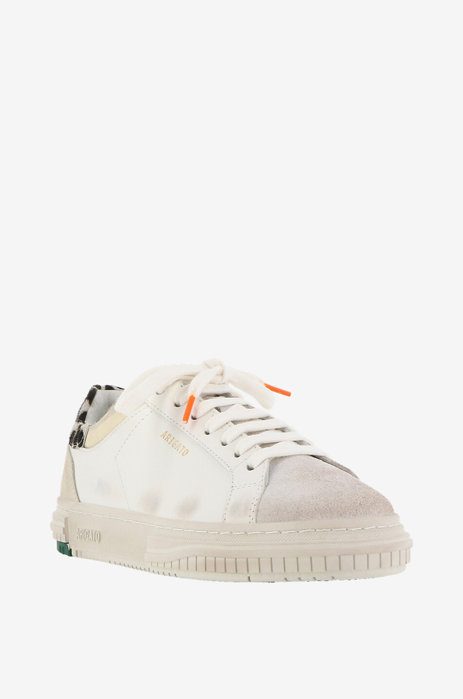 AXEL ARIGATO Niedrige Schnürsneakers aus Leder Atlas Distressed Damen WEISS 1