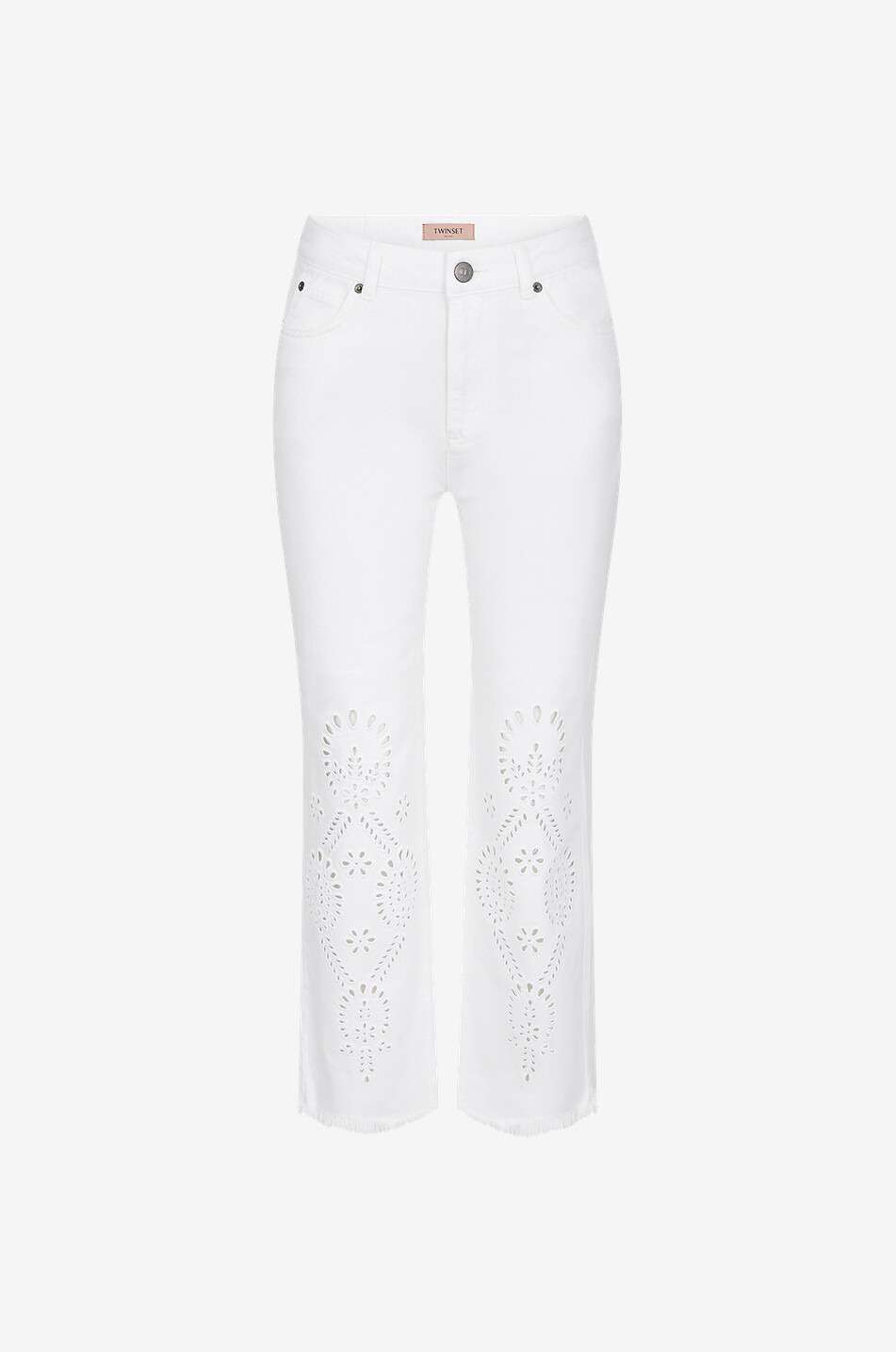 Cotton straight leg jeans