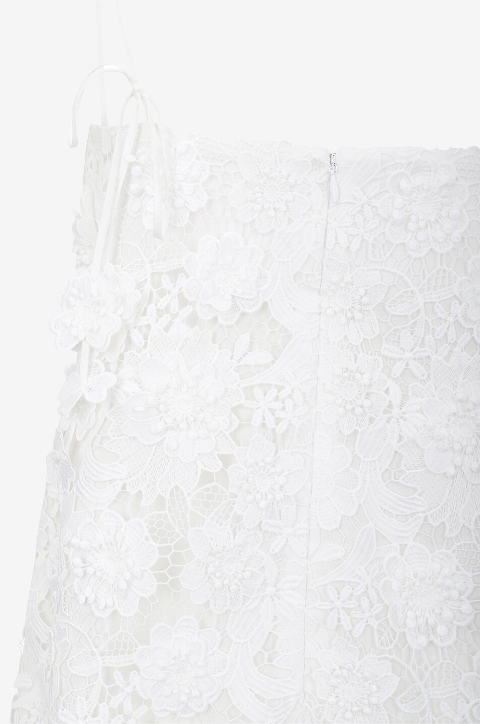 Raie Lace Flower strappy mini dress