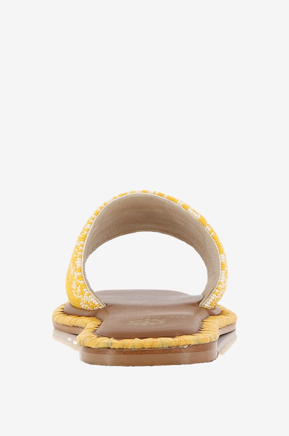 DE SIENA Mules plates en perles de verre Tutto Bene Femme JAUNE 4