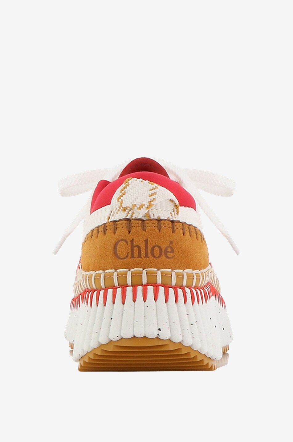 CHLOE Nama Eco-friendly low top mesh sneakers Women BEIGE 4
