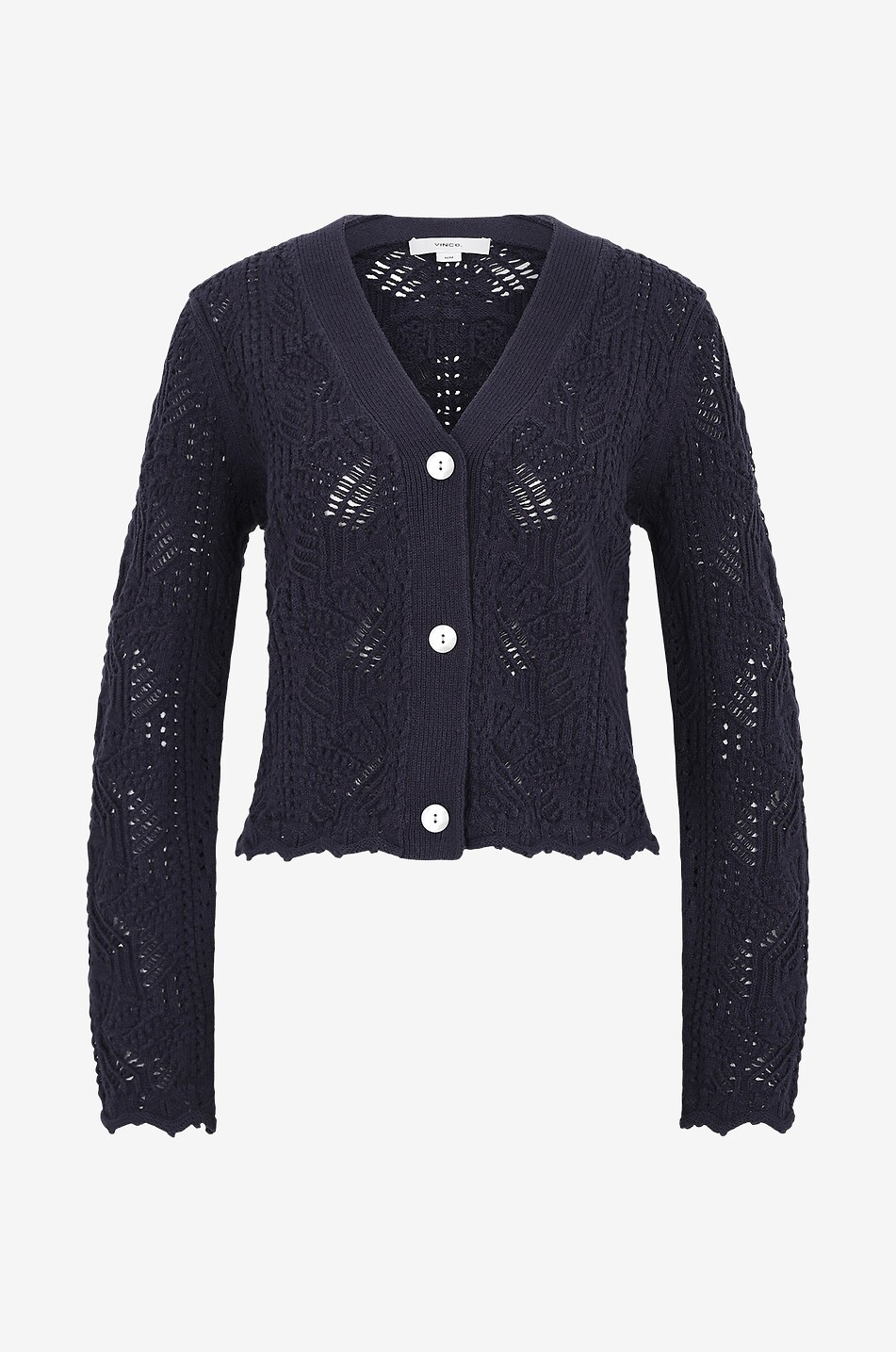 Fitted buttoned cotton cardigan