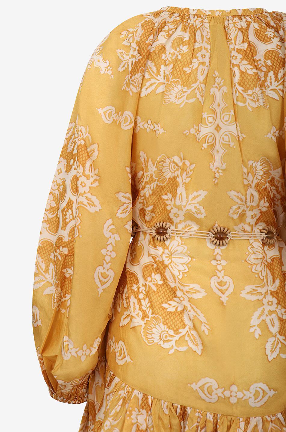 Raie tiered Billow floral silk mini dress