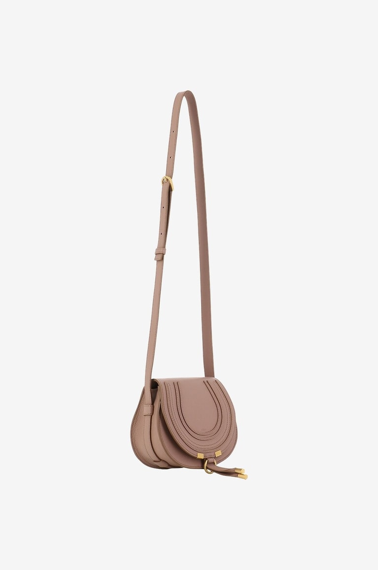 CHLOE Sac porté épaule en cuir grainé Marcie Small Femme ROSE 2