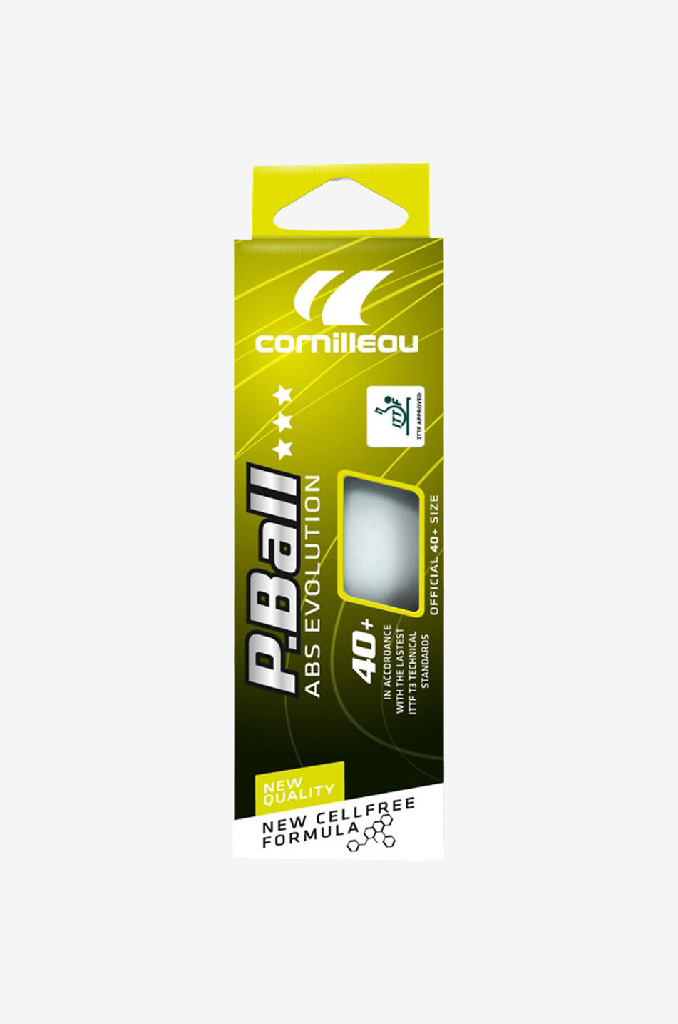 CORNILLEAU Balles de ping-pong P-Ball Abs Evolution x 3 Unisexe Incolore 2