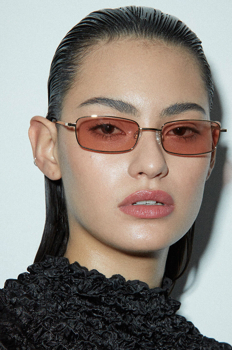 Olsen rectangular metal sunglasses