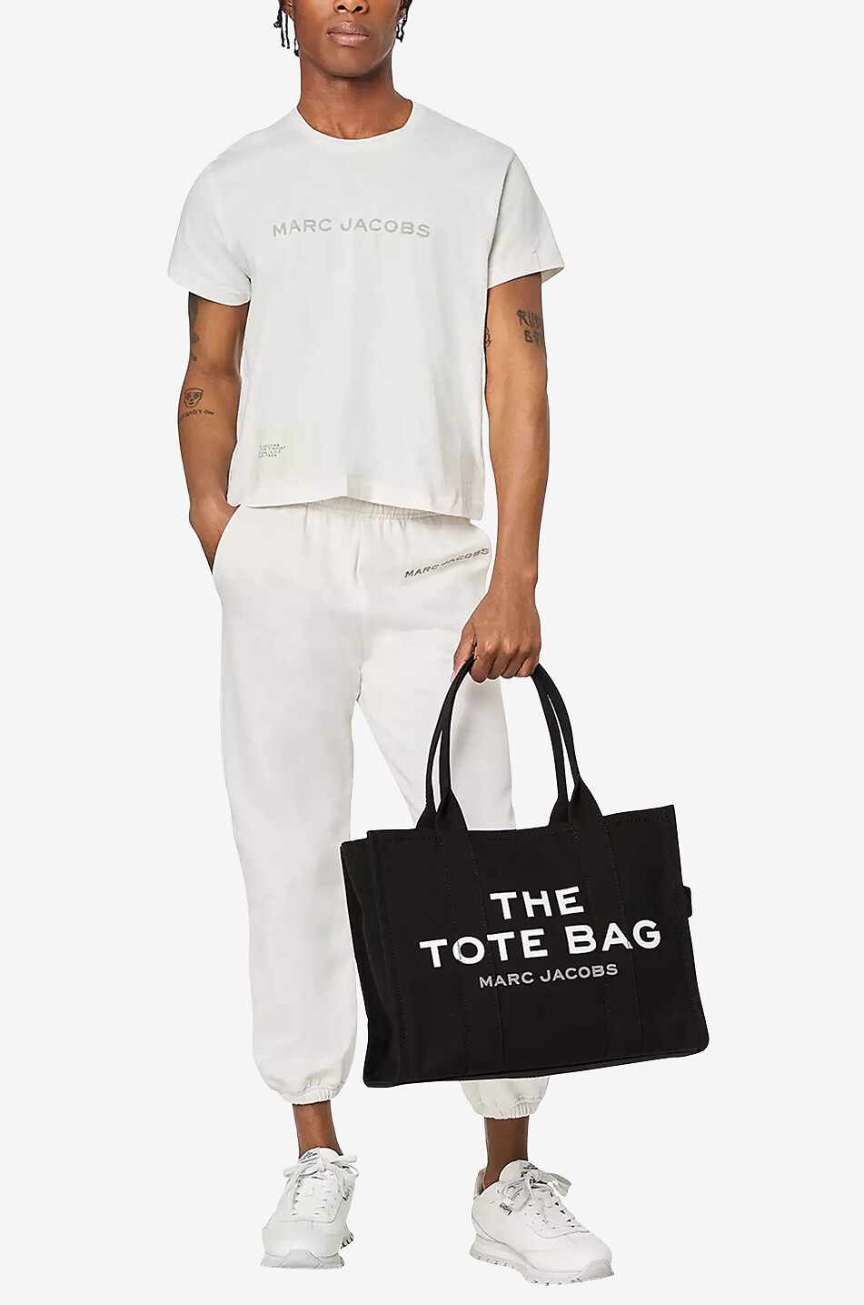 MARC JACOBS The Large Tote bag in canvas Women BLACK 3