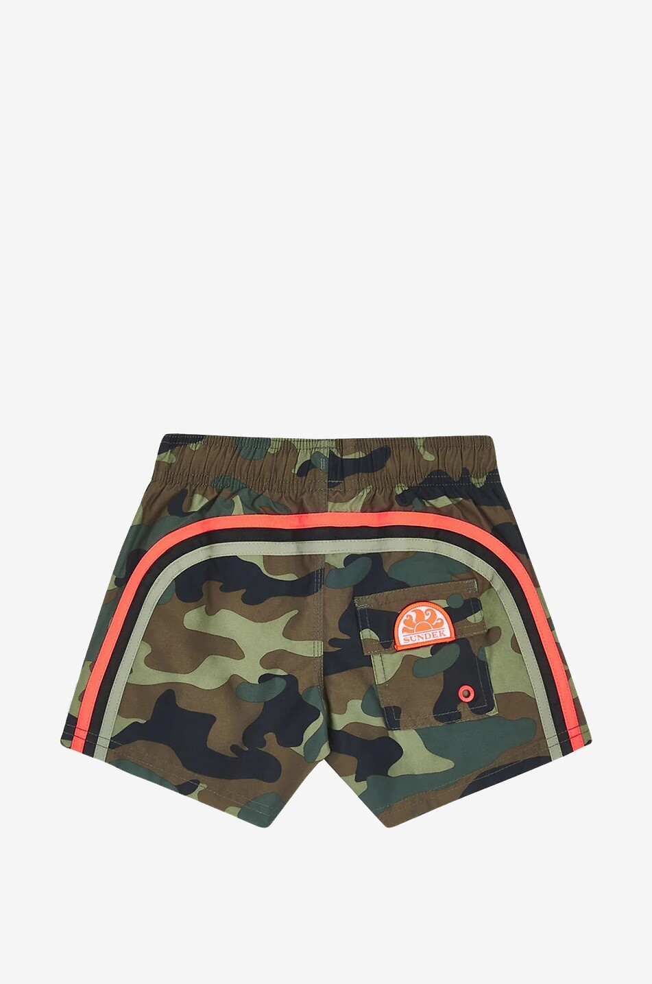 SUNDEK Camouflage patterned boy's short swim shorts Unisex DARK KHAKI 2