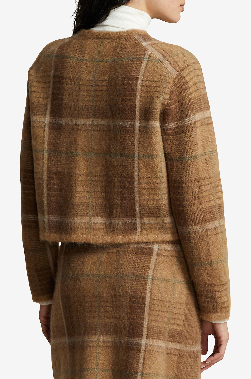POLO RALPH LAUREN Karierter Cardigan aus Alpakamischgarn Damen BUNT 3