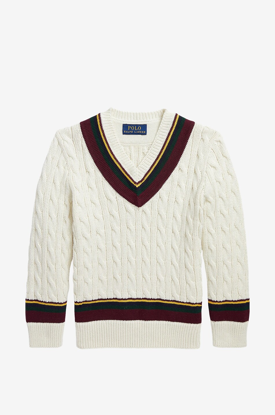 Pull garçon torsadé à col V Cricket