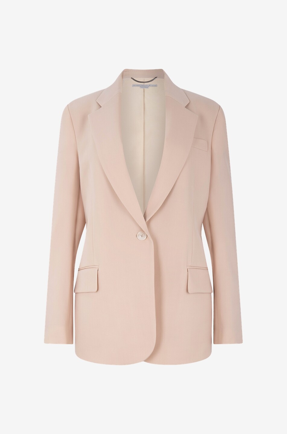 Blazer à boutonnage simple en laine Iconic Slim Boyfriend