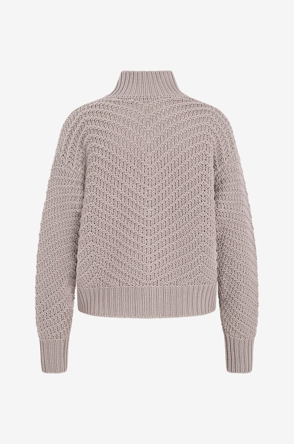 Cardigan zippé en cachemire à chevrons