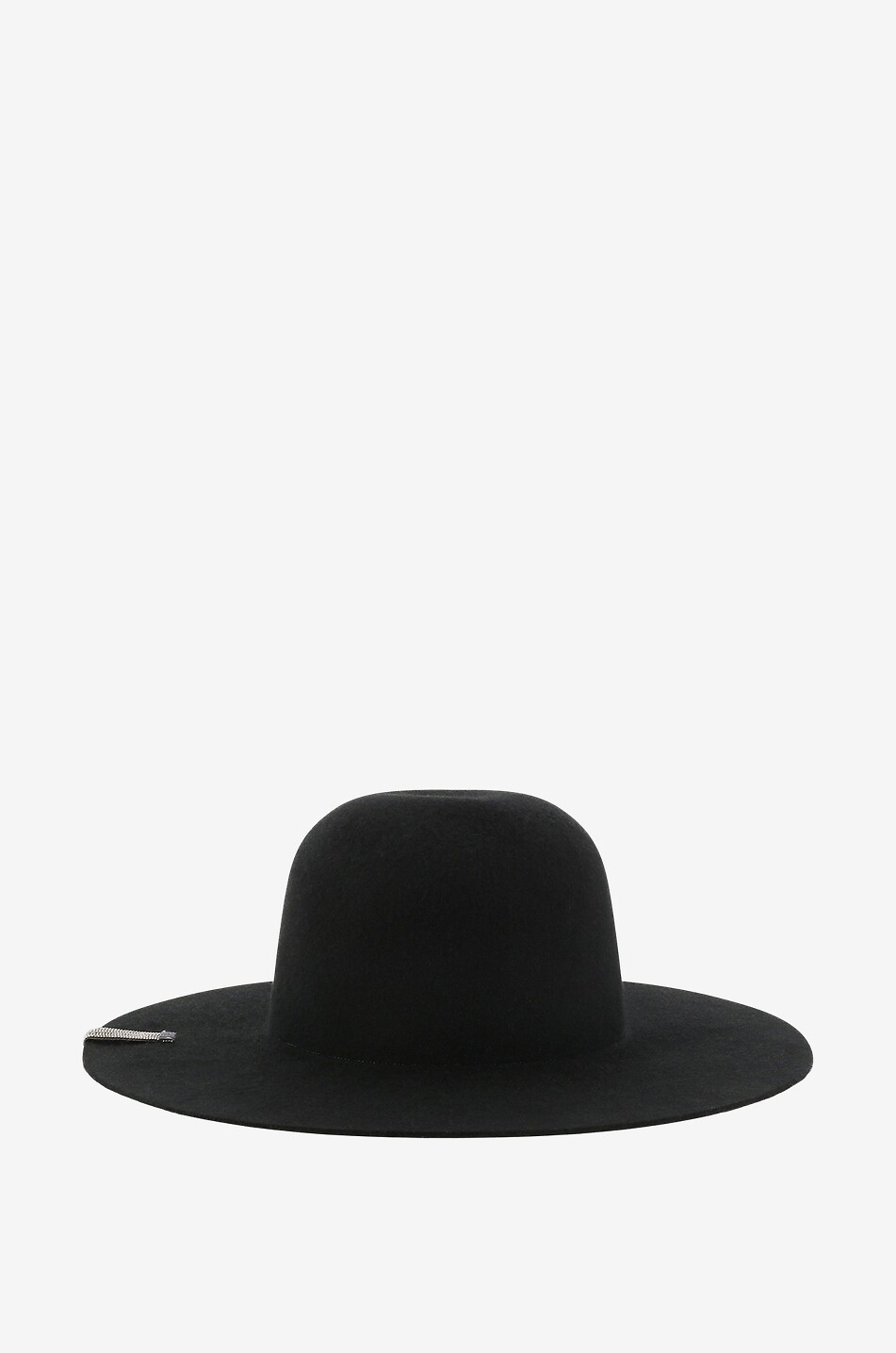 Chapeau en feutre à bord large et perles