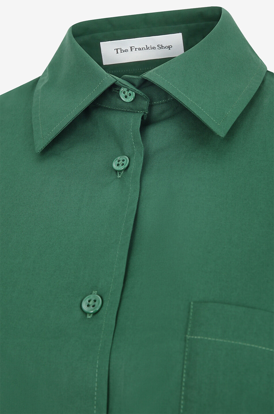 THE FRANKIE SHOP Lui oversize poplin shirt Women GREEN 3